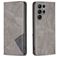 Mobigear Rhombus Slim Samsung Galaxy S23 Ultra Lompakkokotelo - Harmaa