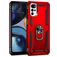 Mobigear Armor Ring Motorola Moto G22 Hard Case Back cover Shockproof with Ring Holder - Red