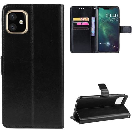 Mobigear Wallet iPhone 11 Funda tipo libro Cartera - Negro