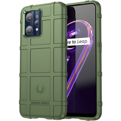 Mobigear Rugged Shield Realme 9 Pro Plus Elastyczne TPU Etui plecki Wstrząsoodporne - Zielony