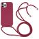 Mobigear Lanyard iPhone 16 Pro Max Silicone Capa com cordão - Vermelho