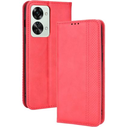 Mobigear Sensation OnePlus Nord 2T 5G Plånboksfodral med sedelfack - Röd
