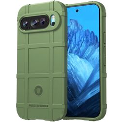 Mobigear Rugged Shield Google Pixel 9 Flexibilní TPU Zadní kryt odolný proti nárazům - Zelená