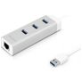 Macally 3-Port USB-A til Ethernet / USB-A Hub - Hvid
