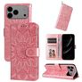 Mobigear Sunflower iPhone 18 Pro Max Cover a libro portafoglio - Rosa