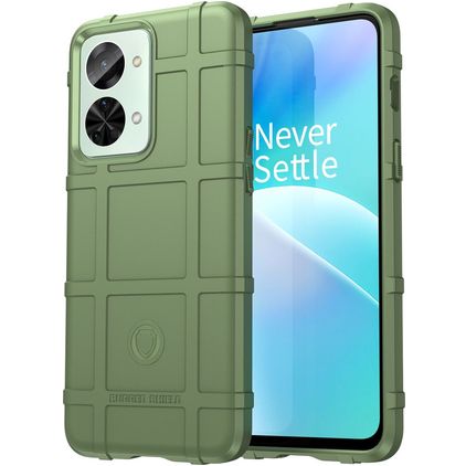 Mobigear Rugged Shield OnePlus Nord 2T 5G Flexibilní TPU Zadní kryt odolný proti nárazům - Zelená