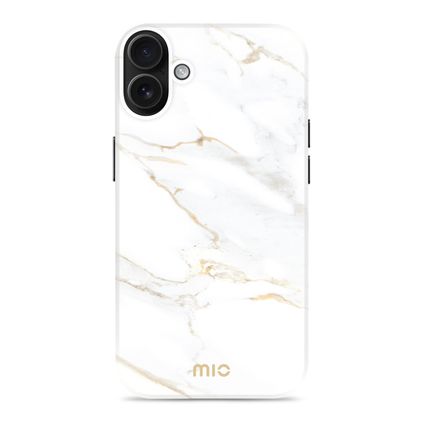 MIO iPhone 16 MagSafe Plástico rígido Capa traseira - White Marble