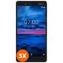 Mobigear Premium Nokia 7 Härdat glas Skärmskydd - Skalvänligt - Svart (3-pack)