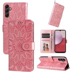 Mobigear Sunflower Samsung Galaxy A14 Plånboksfodral med sedelfack - Magenta