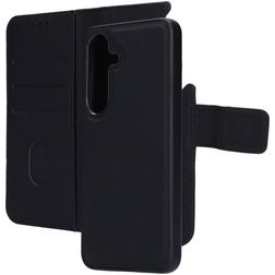 Mobiparts Samsung Galaxy S25 Case Genuine Leather Detachable 2-in-1 Wallet Case Wallet - Black