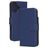 Mobiparts Wallet iPhone 16 MagSafe Piel auténtica Funda tipo libro Cartera - Azul