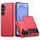 Mobigear Card Samsung Galaxy S26 Funda Plástico rígido Carcasa Antigolpes con tarjetero - Rojo