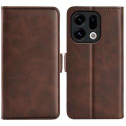 Mobigear Slim Magnet OPPO Find X9 Cover a libro portafoglio - Marrone