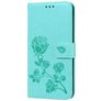Mobigear Roses Samsung Galaxy A10 Wallet case - Turquoise