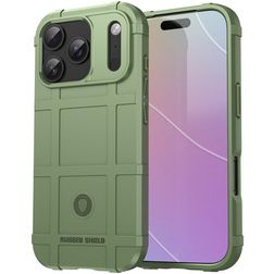 Mobigear Rugged Shield iPhone 18 Pro Joustava TPU Suojakuori Iskunkestävä - Vihreä