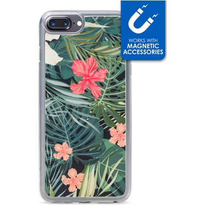 My Style Magneta iPhone 8 Plus TPU flexible Carcasa - Black Jungle