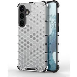 Mobigear Honeycomb Samsung Galaxy S24 Plus Plástico rígido Capa traseira Antichoque - Branco