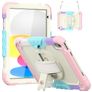 Mobigear SureGrip Xtreme iPad 11 (2025) Funda Plástico rígido / Silicona Carcasa + Correa bandolera + Soporte - Rainbow