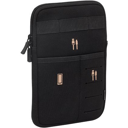 Rivacase AntiShock Polyester Zasouvací pouzdro Univerzální - 7 / 8 palců - Černá