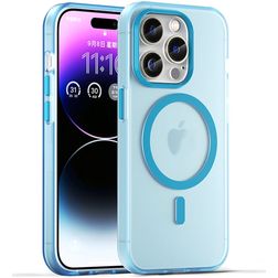 Mobigear Shockproof iPhone 16 Pro MagSafe TPU flexível Capa traseira - Azul