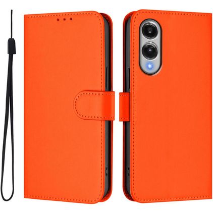 Mobigear Urban Wallet Samsung Galaxy S25 Edge Funda tipo libro Cartera - Naranja