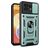 Mobigear Armor Ring Cam Slide Motorola Edge 40 Pro Fodral Hårdplast Skal Stötsäkert med ringhållare och skjutbart kameraskydd - Grön