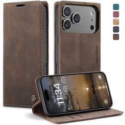 CaseMe 013 iPhone 18 Pro Funda tipo libro Cartera - Coffee