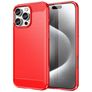 Mobigear Brushed Slim iPhone 16 Pro Max Flexibel TPU Skal - Röd