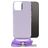 Mobilize Lanyard Gelly iPhone 14 Pro TPU flexible Funda con cuerda - Pastel Purple