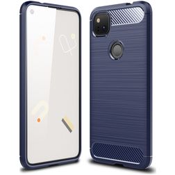 Mobigear Brushed Slim Google Pixel 4a Flexible TPU Back cover - Blue