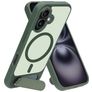 Mobiparts Hardcover iPhone 16 MagSafe Hard Case Back cover with Stand - Satin Green