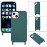 Mobigear Lanyard iPhone 14 Plus Silicone Cover con cordino - Verde