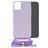 Mobilize Lanyard Gelly iPhone 15 Plus TPU flexible Funda con cuerda - Pastel Purple