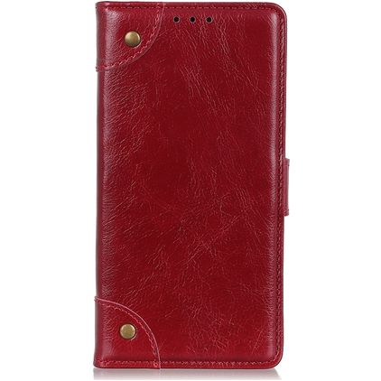Mobigear Ranch Samsung Galaxy A21 Wallet case - Burgundy