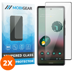 Mobigear Premium Google Pixel 7a Cristal templado Protector de pantalla - Compatible con fundas - Negro (pack de 2)