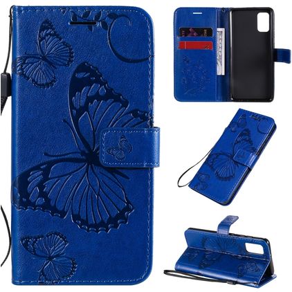 Mobigear Butterfly Samsung Galaxy A41 Etui z klapką typu portfel - Niebieski