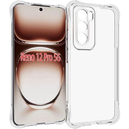 Mobigear Cushion Transparentní OPPO Reno 12 Pro Flexibilní TPU Zadní kryt - Průhledná