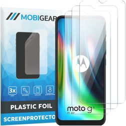 Mobigear Motorola Moto G9 Play Película de ecrã em plástico - Compatível com capas (Pack de 3)