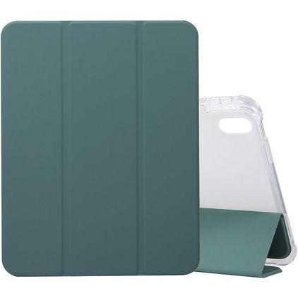 Mobigear Tri-Fold Gel iPad 10 (2022) TPU / Cuero sintético Funda tipo libro + Portalápices - Verde
