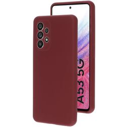 Mobiparts Samsung Galaxy A53 Silicone Back cover - Plum Red