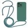 Mobigear Lanyard iPhone 14 Pro Silikon Kryt se šňůrkou - Zelená