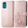 Mobigear Clover Motorola Moto G22 Wallet case - Rose Gold