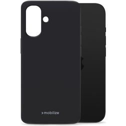 Mobilize Rubber Gelly iPhone 16 TPU flexible Carcasa - Negro
