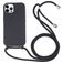 Mobigear Lanyard iPhone 16 Pro Max Silicona Funda con cuerda - Negro