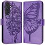 Mobigear Butterfly Samsung Galaxy M55 Cover a libro portafoglio - Viola