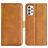Mobigear Slim Magnet Samsung Galaxy A23 Wallet case - Cognac