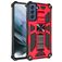 Mobigear Armor Stand Samsung Galaxy S21 FE Hårdt Bagsidecover Stødsikkert med Stander - Rød