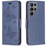 Mobigear Butterfly Samsung Galaxy S23 Ultra Etui z klapką typu portfel - Niebieski