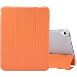 Mobigear Tri-Fold Gel iPad Air 5 (2022) TPU / Pele sintética Capa livro + Suporte para caneta stylus - Laranja