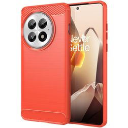 Mobigear Brushed Slim OnePlus 13 Fleksibel TPU Bagsidecover - Rød